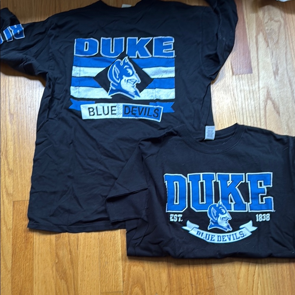 Long Sleeve Black and Blue T-shirt